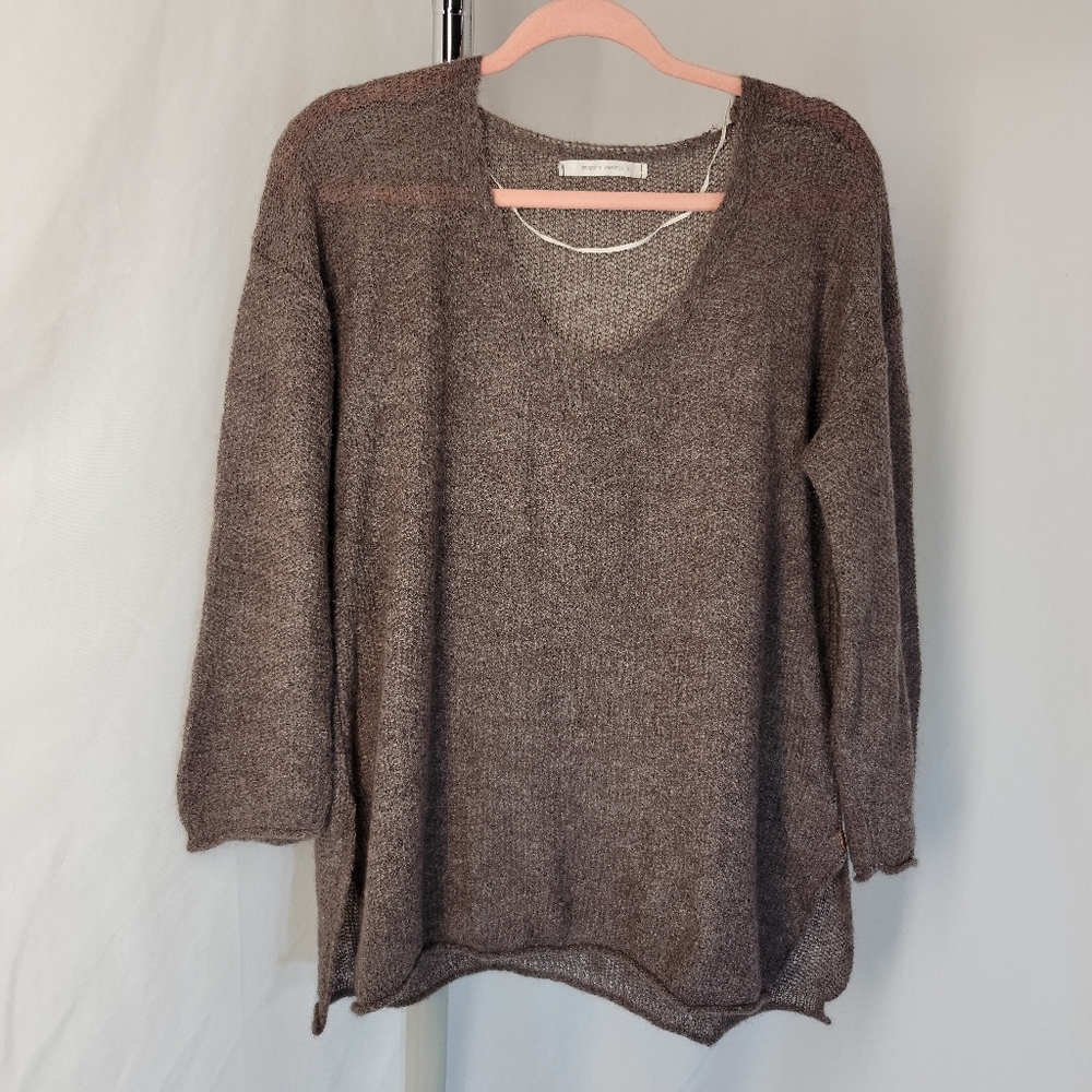 Friday's Project Sweater, Mohair/Acrylic/Nylon blend, women's small,  brown